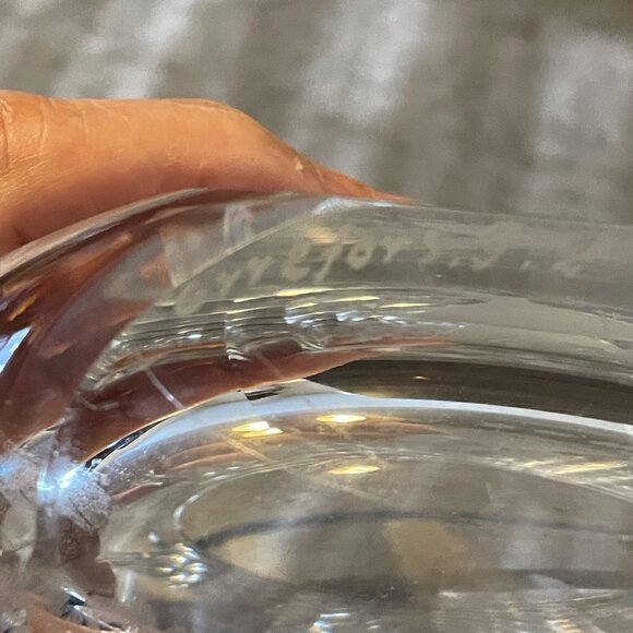 Orrefors Crystal Oval Vase Edvin Ohrstrom Arthur Roos Girl Dancing Signed 6" - Picture 4 of 6
